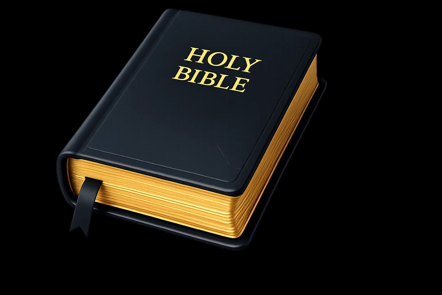 Holy Bible resting on a stone with olive branches